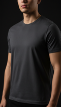Cotton-Blend Tee — Minimal Logo Accent