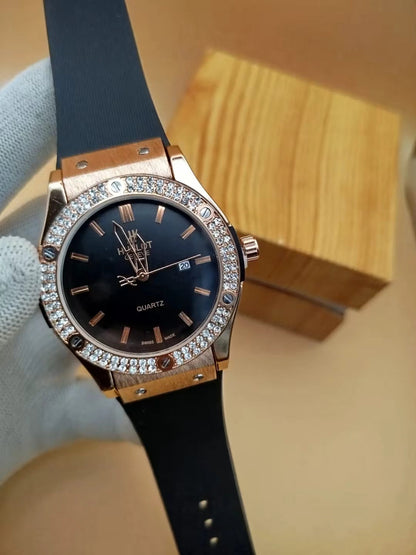 Beautiful Iced Stone HB Watches Luxury Quality.